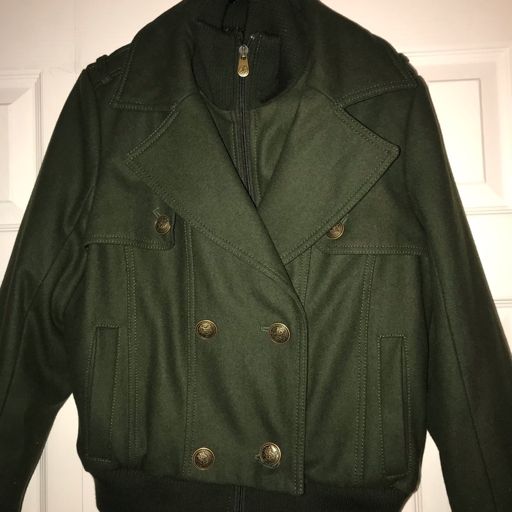 Sean John Women’s Hunter Green Peacoat